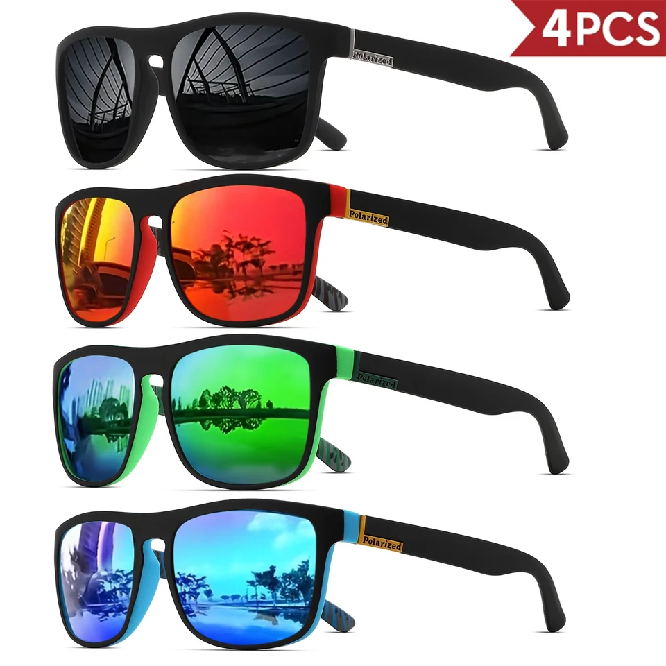 Cycling Zones - 1-4PCS Men Classical Square Polarized Sports