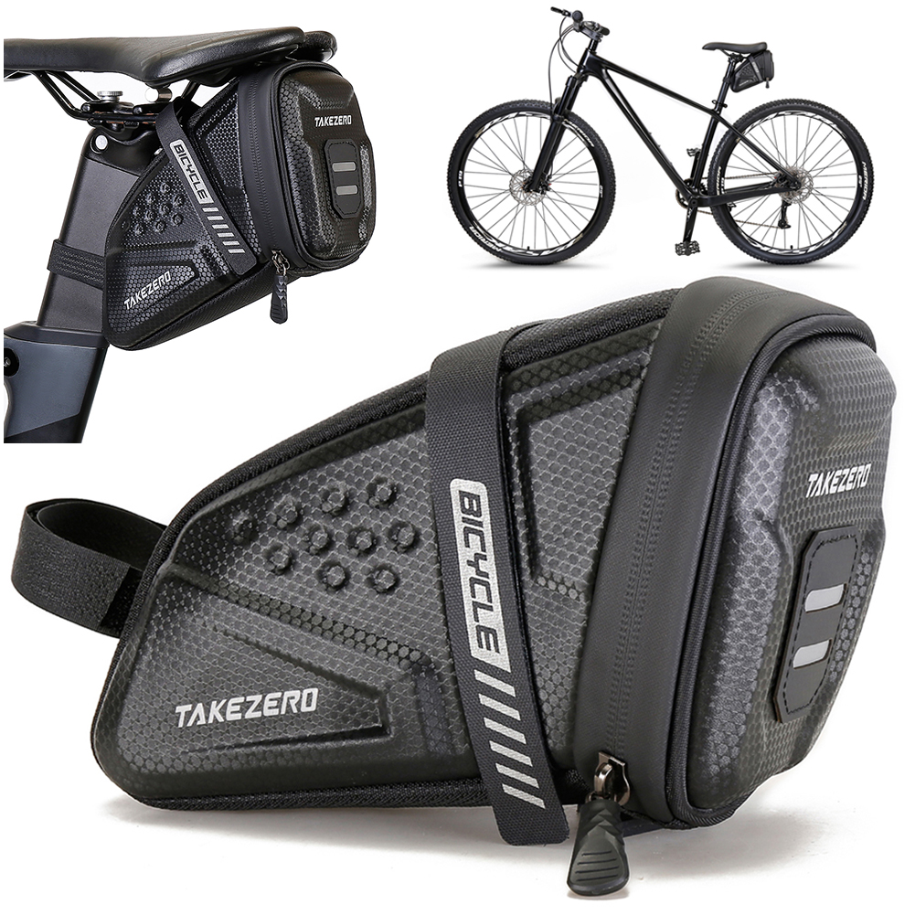 Saddle Bag Under Seat - 0.8/1/2/3/5L Bicycle Saddle Bag Reflective Bicycle