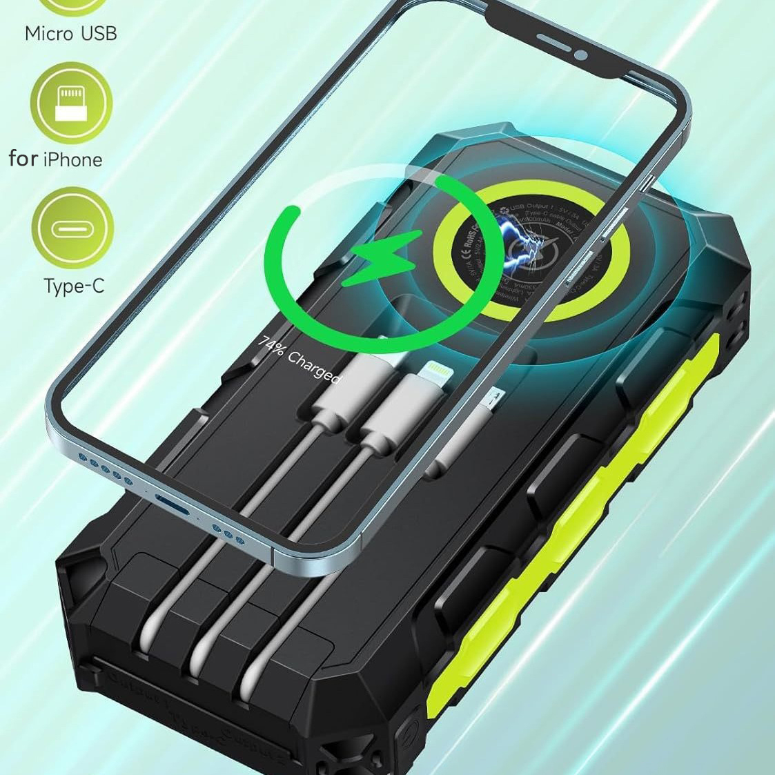 30000mAh Power Bank Waterproof - Usb Charger Dynamo ulasan dan harga