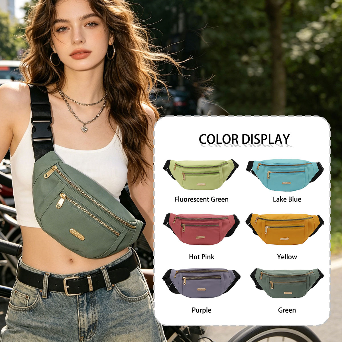 Fashion Casual Solid Color Wom - Cycling Commuter Bag ulasan dan harga