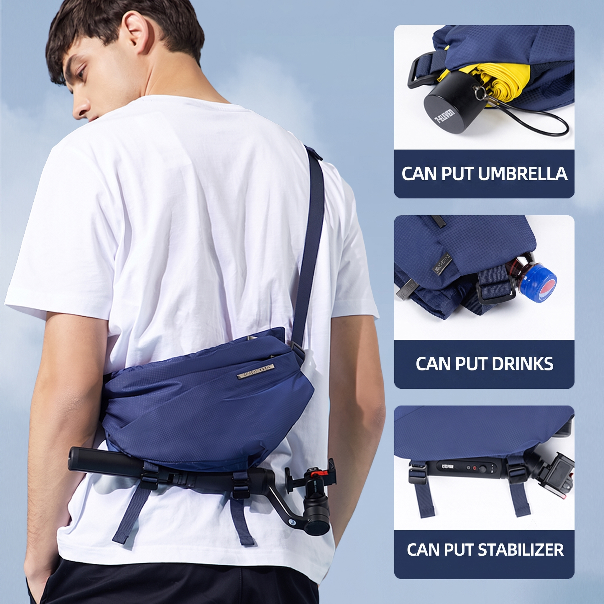 Trendy Unisex Crossbody Functi - Cycling Commuter Bag ulasan dan harga