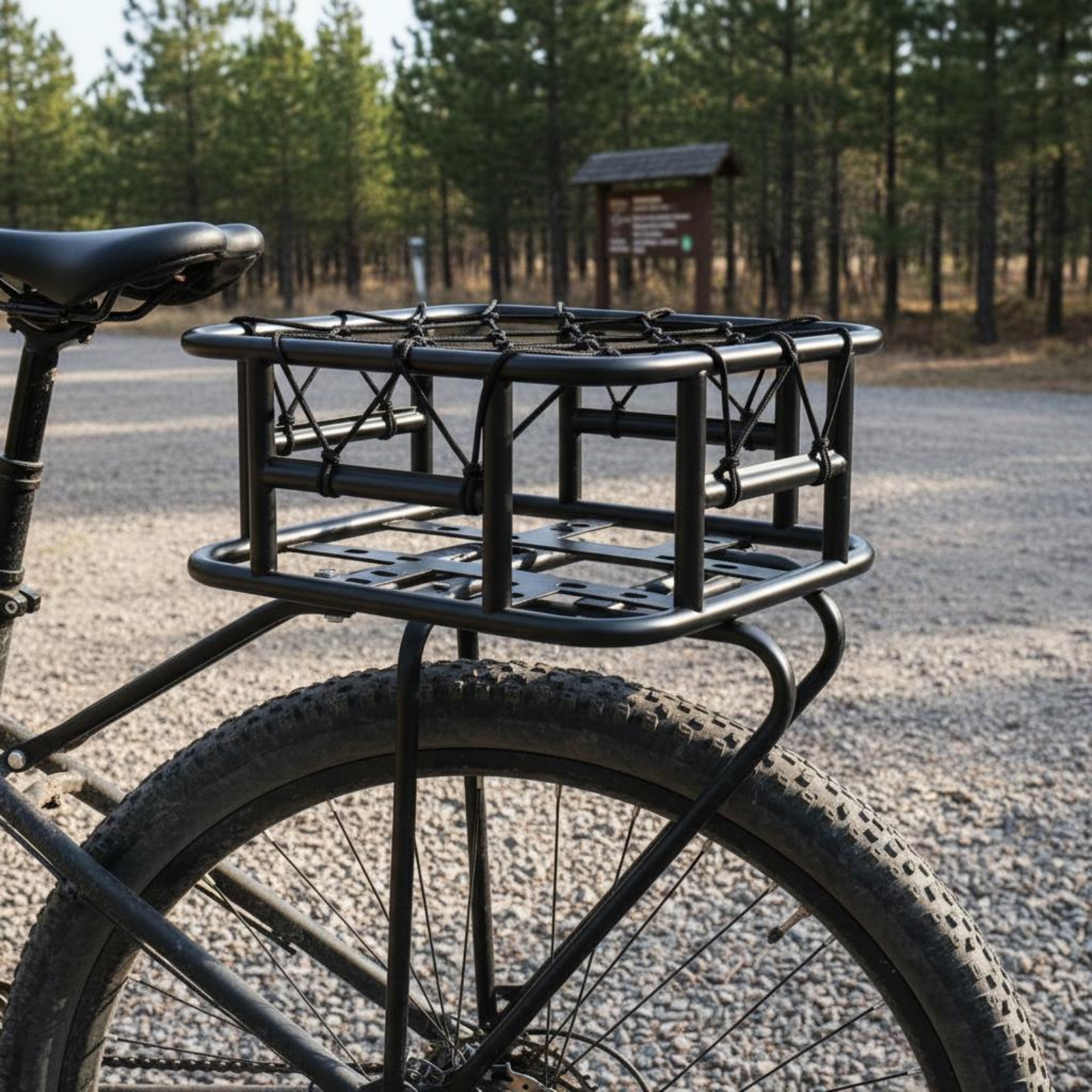 Mountain Bike Rear Basket Rust - Cycling Commute ulasan dan harga