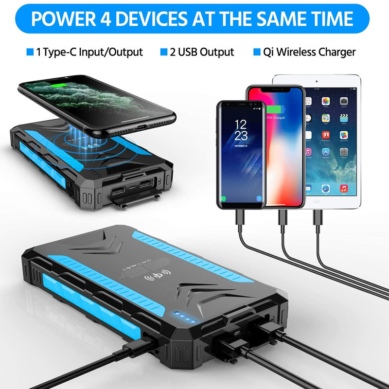 36000mAh Solar Power Bank Fast - Usb Charger Dynamo ulasan dan harga