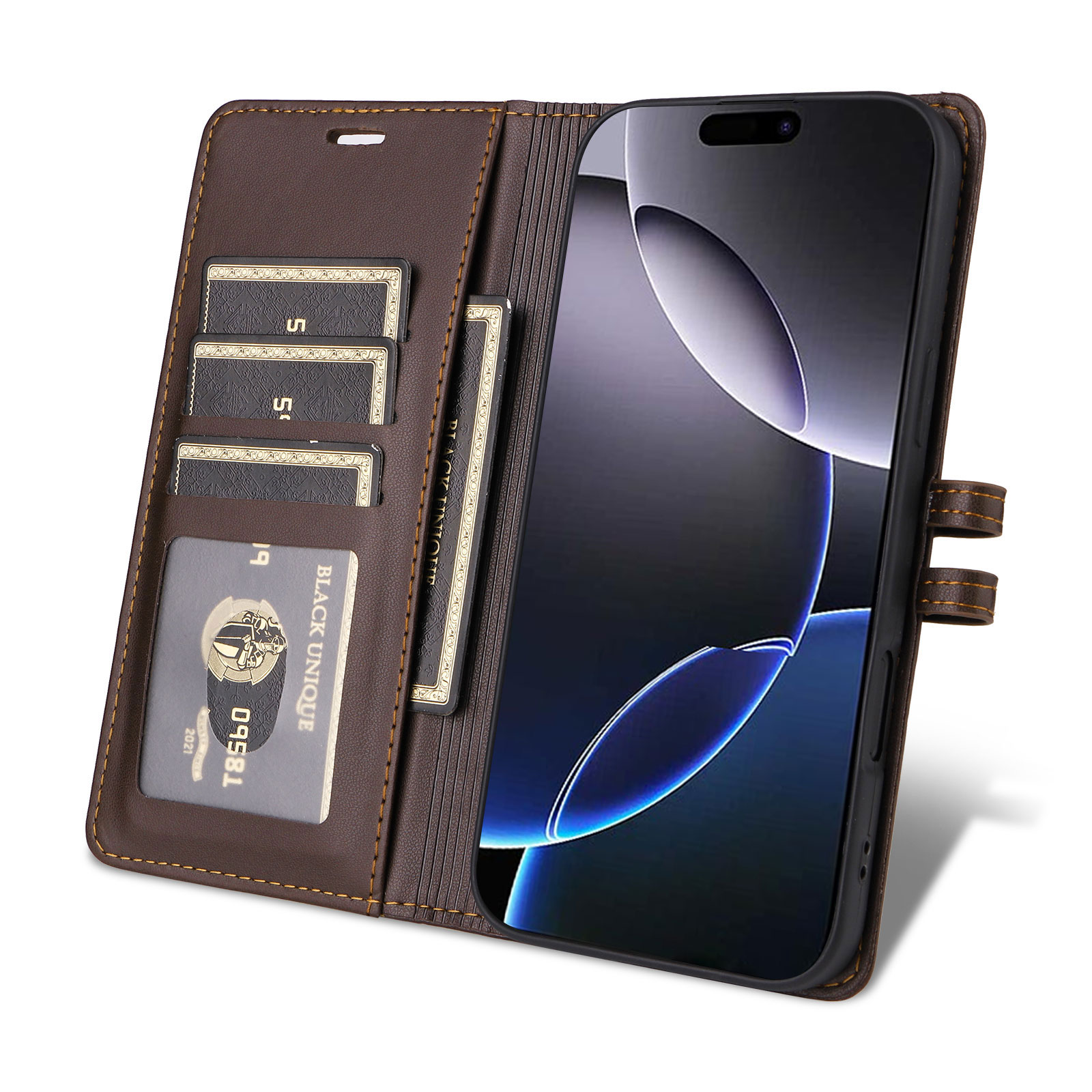 Luxury Magnetic Leather Card S - Kickstand Adjustable ulasan dan harga