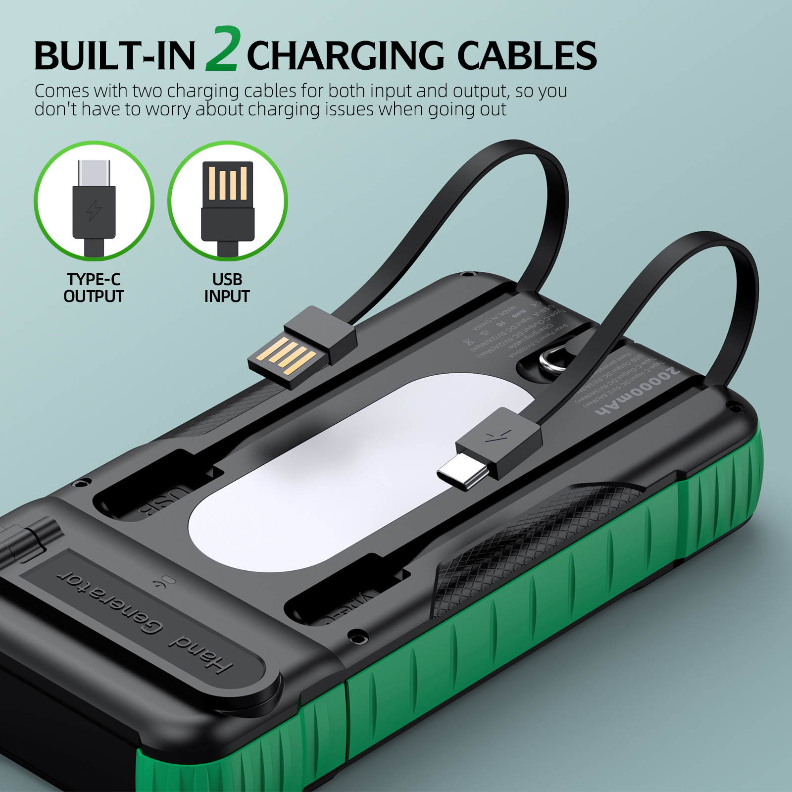 Hand Crank Solar Power Bank Ou - Usb Charger Dynamo ulasan dan harga