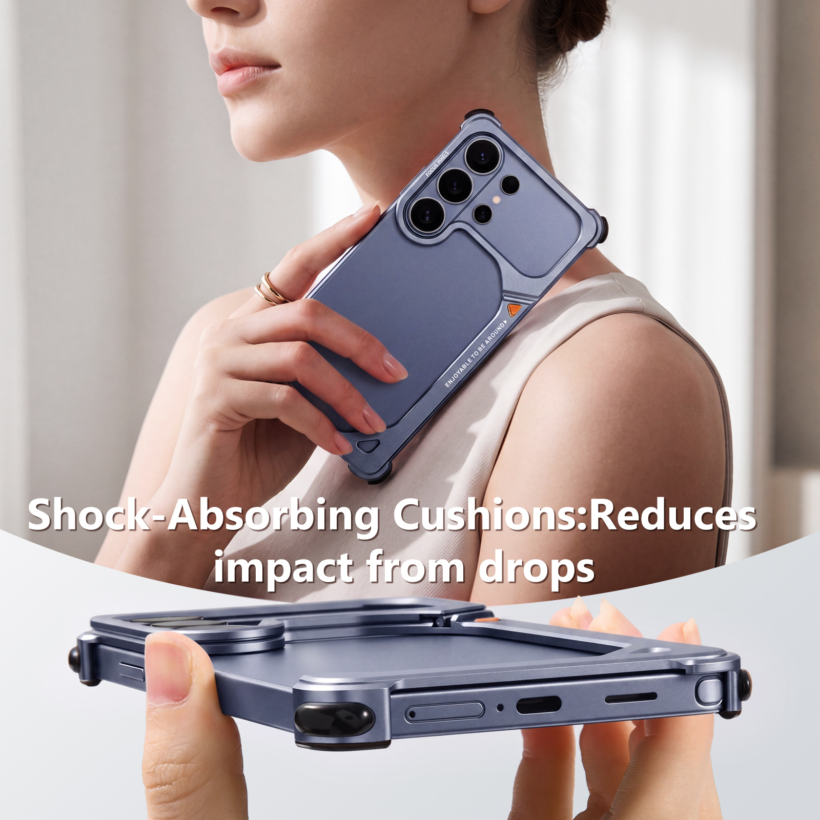 Oatsbasf Metal Phone Case for  - Kickstand Adjustable ulasan dan harga
