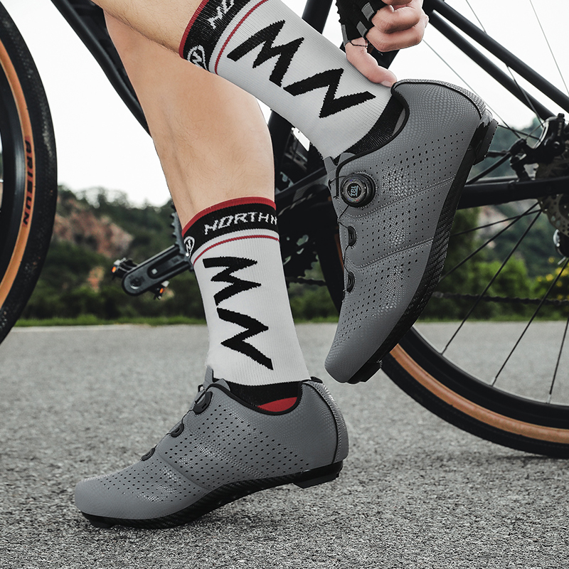 Road Cycling Shoes Men Gray T8 - Cycling Commuter Shoes ulasan dan harga
