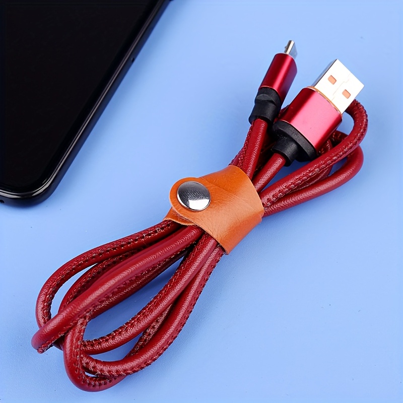 2/5/10pcs random color PU Leat - Cable Lock Flexible ulasan dan harga