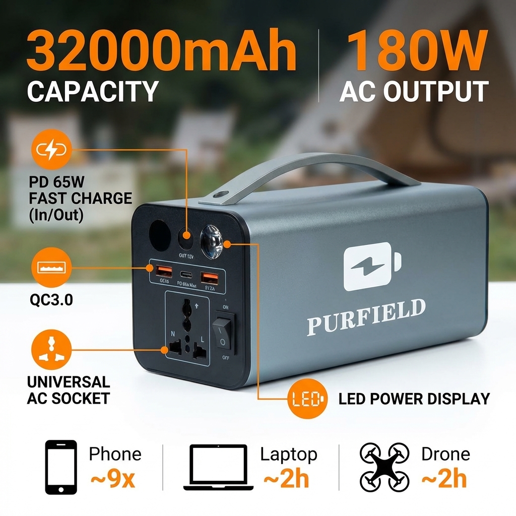 180W Outdoor Power Station 320 - Usb Charger Dynamo ulasan dan harga