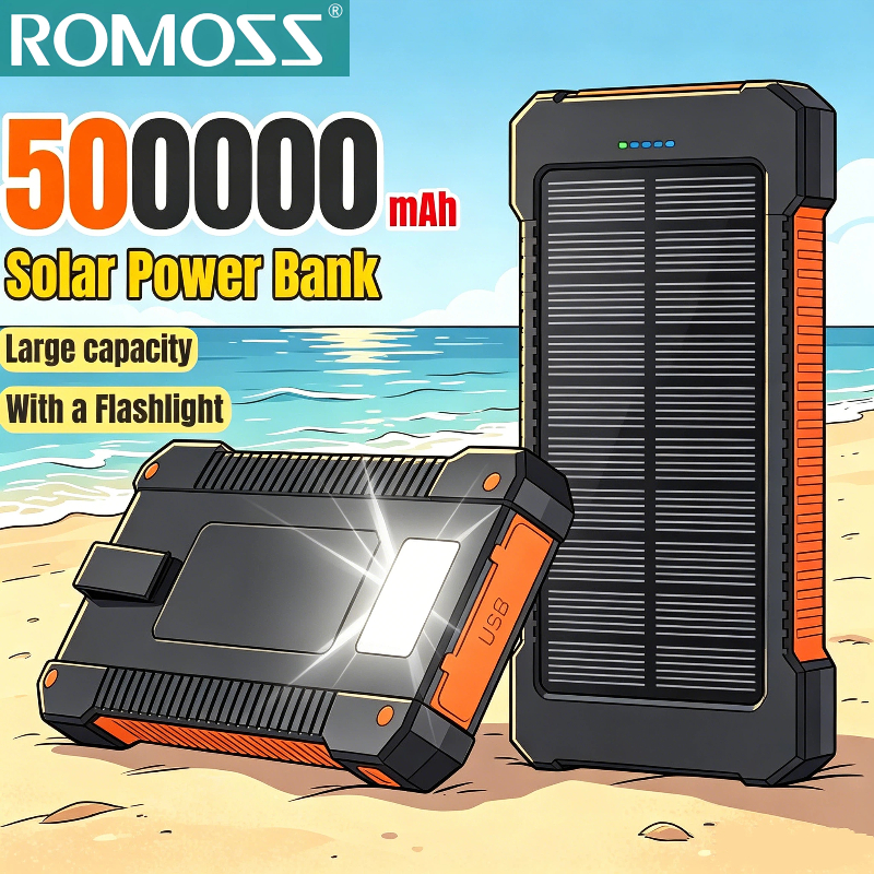 ROMOSS 500000mAh Solar Power B - Usb Charger Dynamo ulasan dan harga