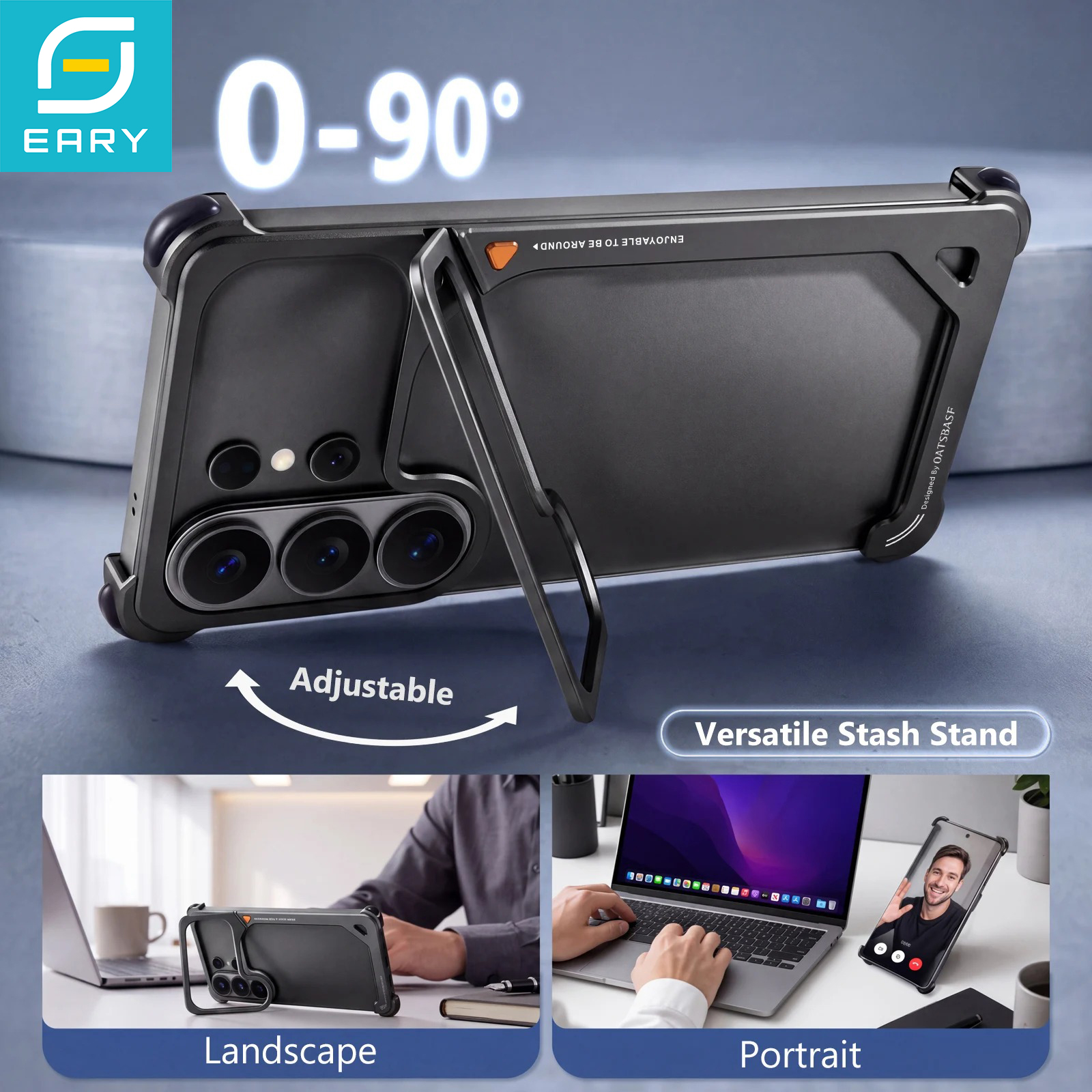 Eary 9 Shaped Stand Case for S - Kickstand Adjustable ulasan dan harga