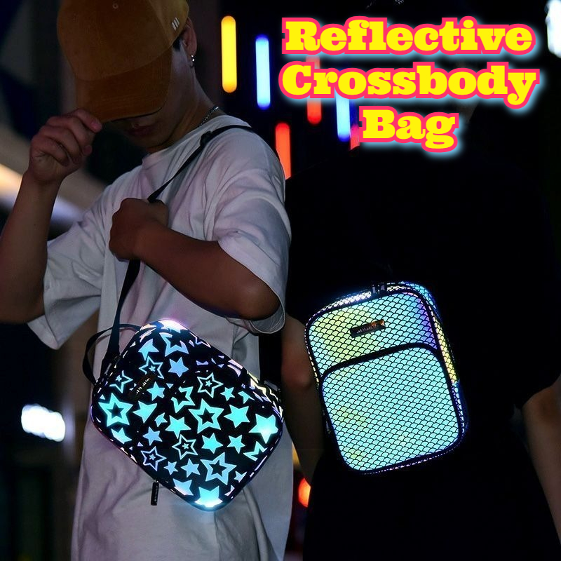 Reflective Crossbody Bag Multi - Cycling Commuter Bag ulasan dan harga