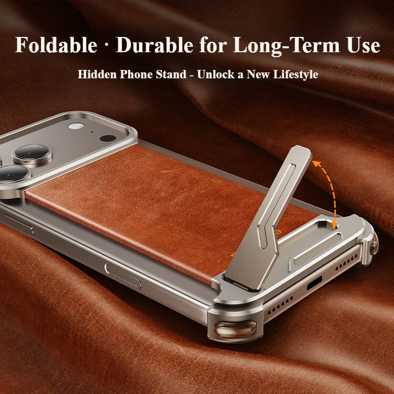 Oatsbasf Leather for iPhone 17 - Kickstand Adjustable ulasan dan harga