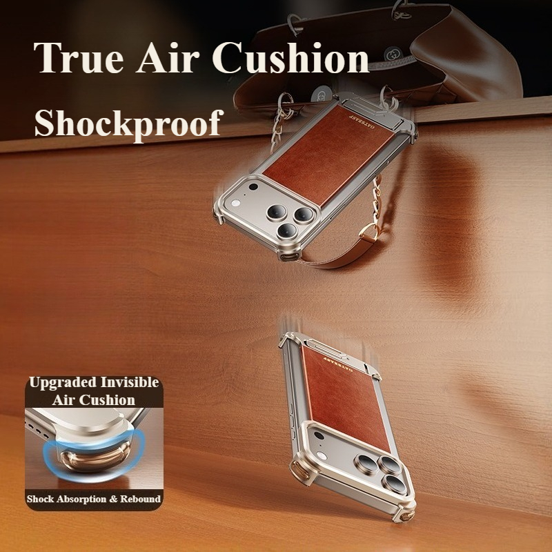 Oatsbasf Leather for iPhone 17 - Kickstand Adjustable ulasan dan harga