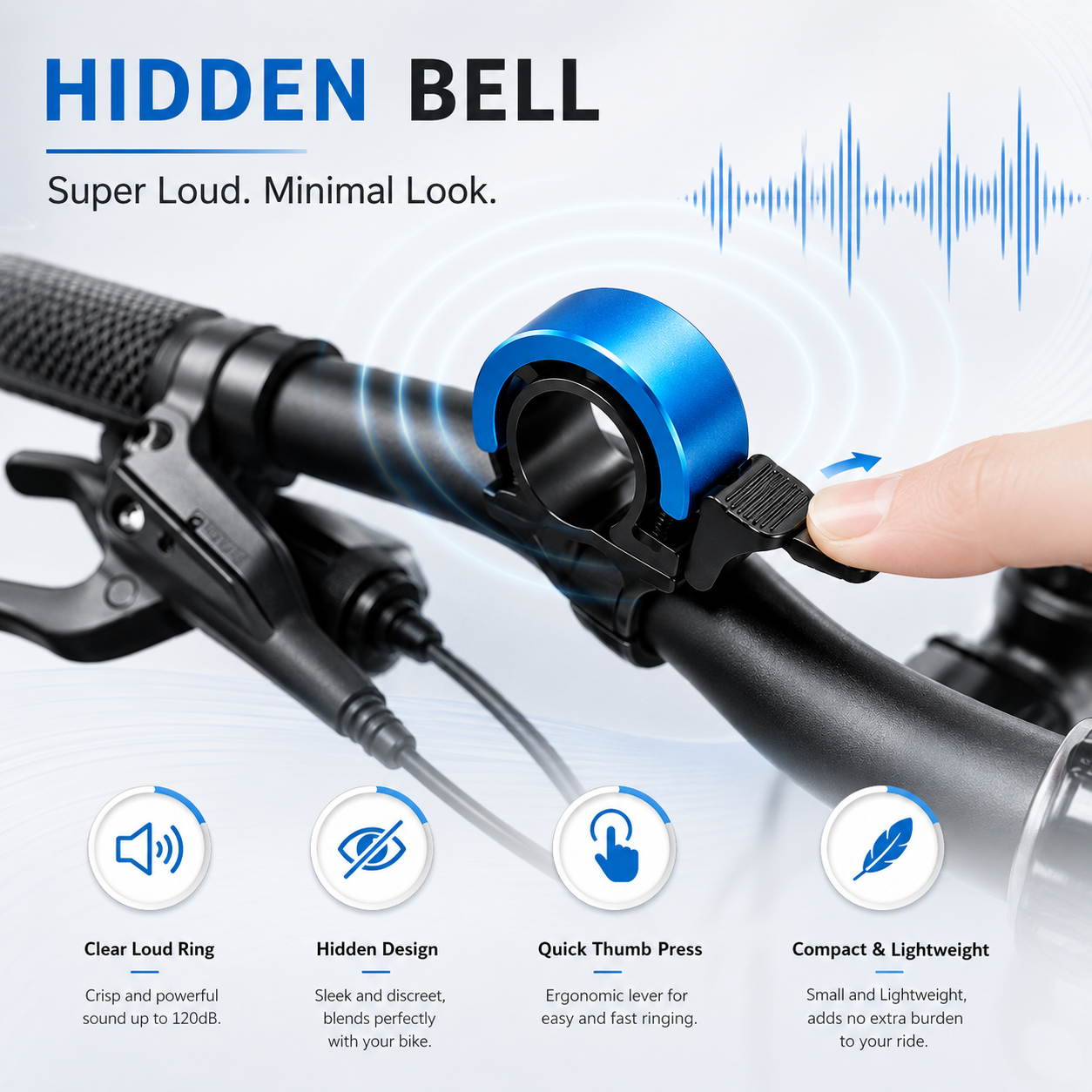 PINMOAP Compact Invisible Bike - Bell Handlebar Ring ulasan dan harga