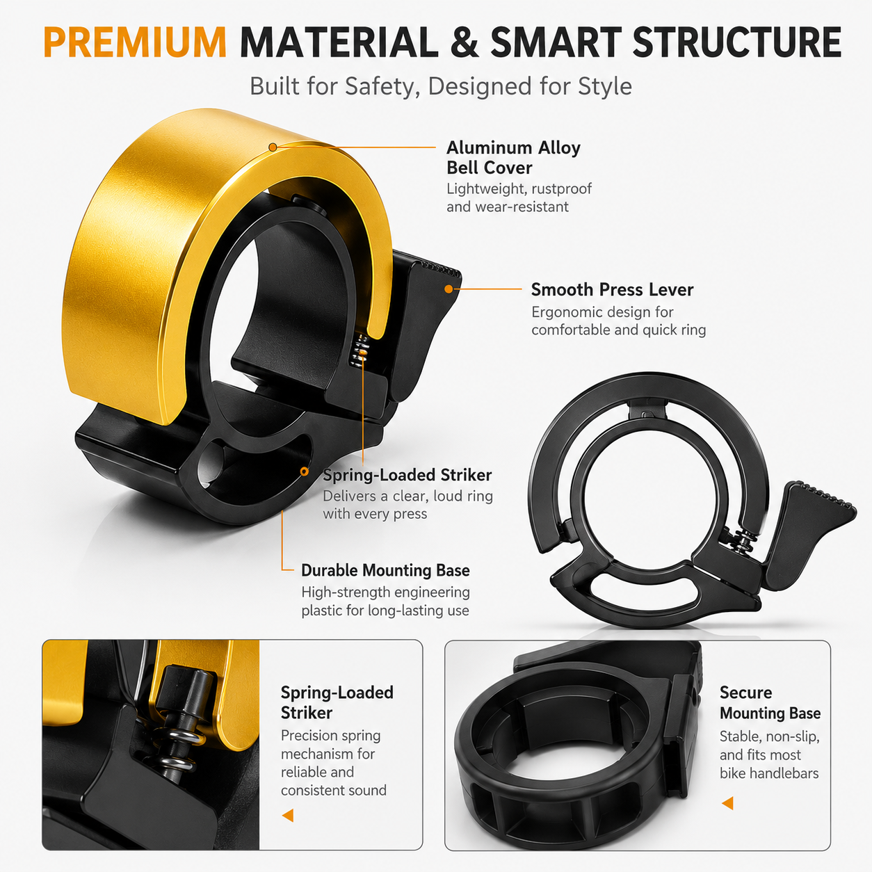 PINMOAP Compact Invisible Bike - Bell Handlebar Ring ulasan dan harga