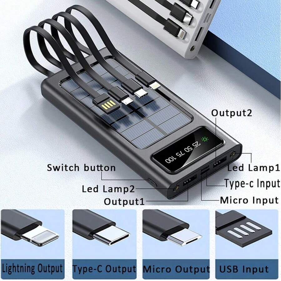 10000mAh Portable Solar Power  - Usb Charger Dynamo ulasan dan harga