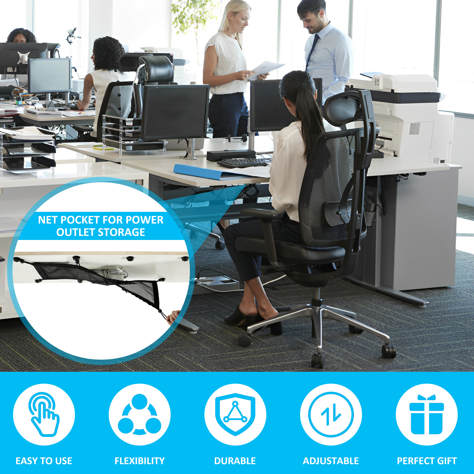 Cable Management Net Large Cap - Cable Lock Flexible ulasan dan harga