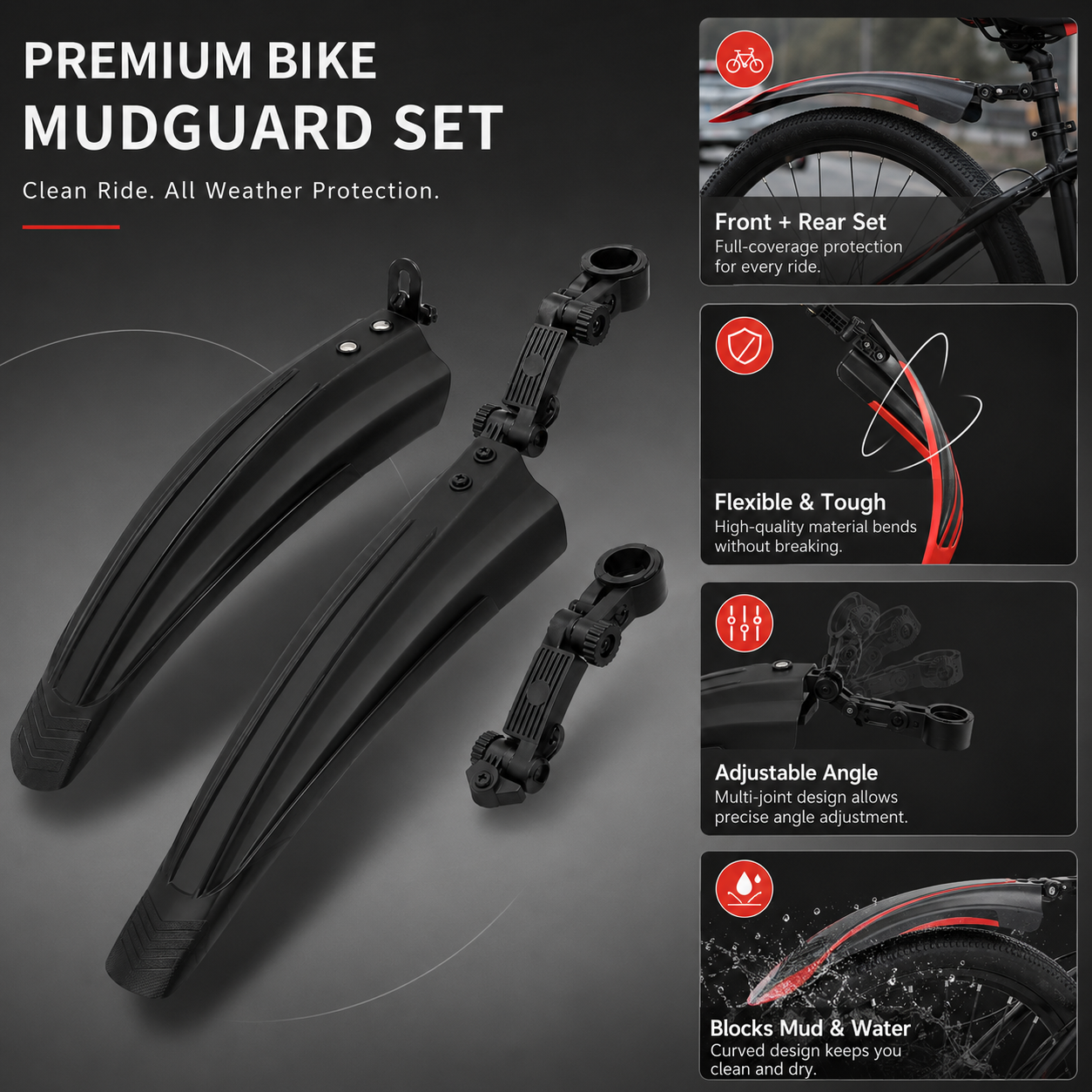 PINMOAP 2PCS Bicycle Fender Se - Fender Mudguard Set ulasan dan harga