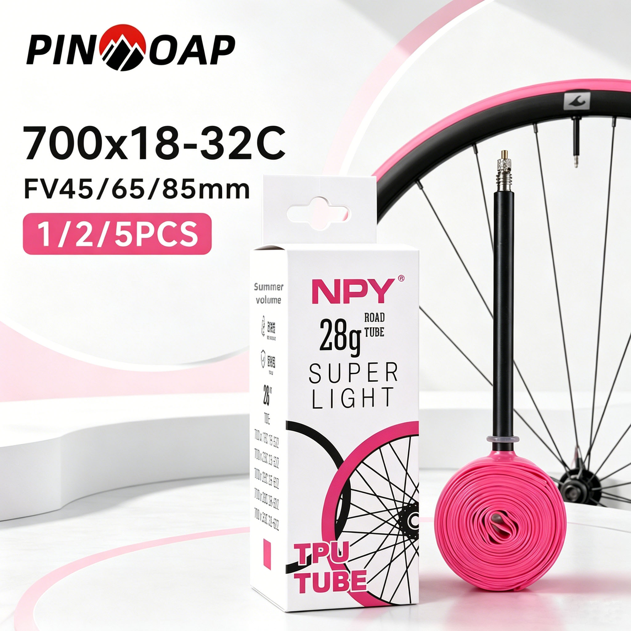 PINMOAP 1/2/5PCS Pink Road Bik - Inner Tube 700C ulasan dan harga