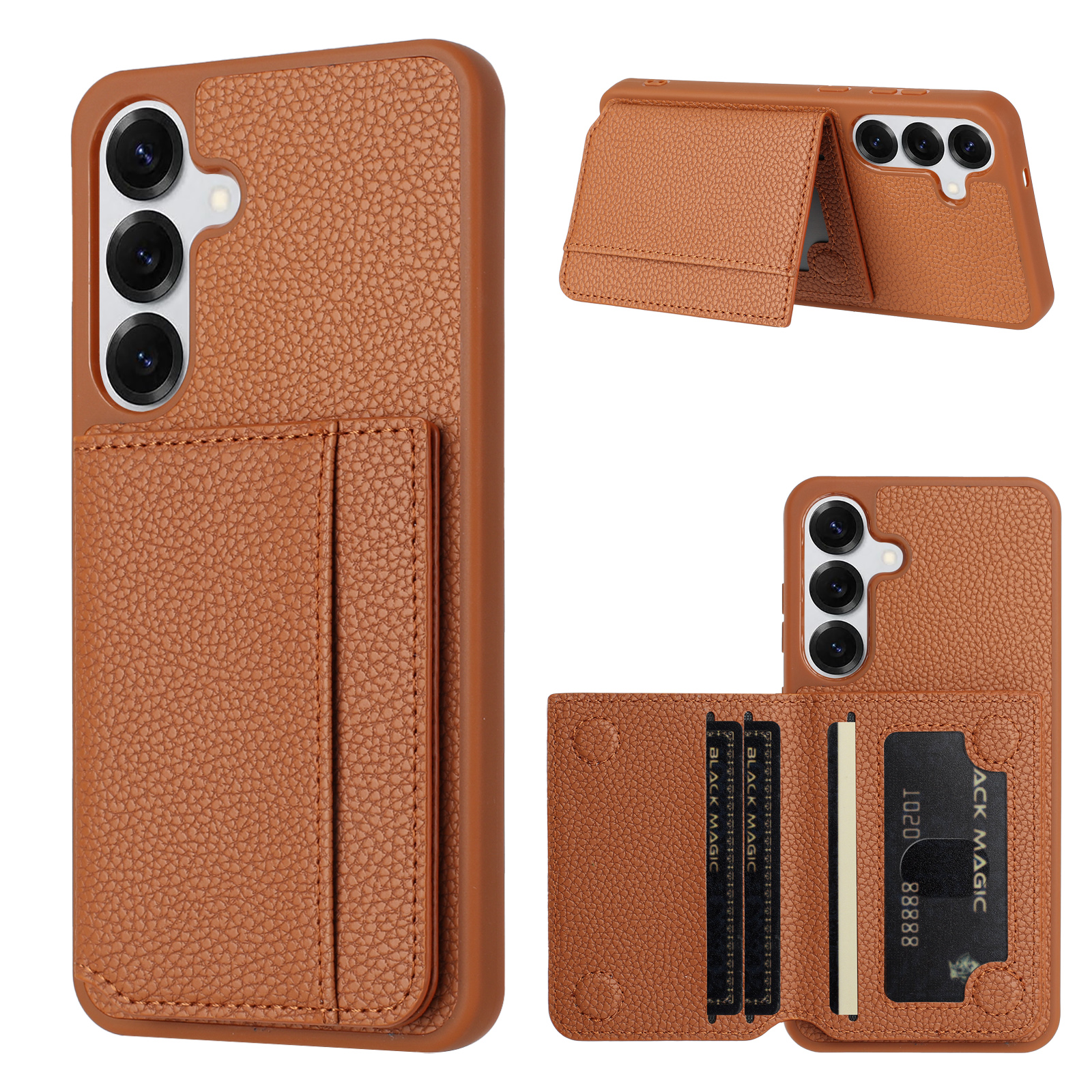 Lychee Grain Magnetic Leather  - Kickstand Adjustable ulasan dan harga