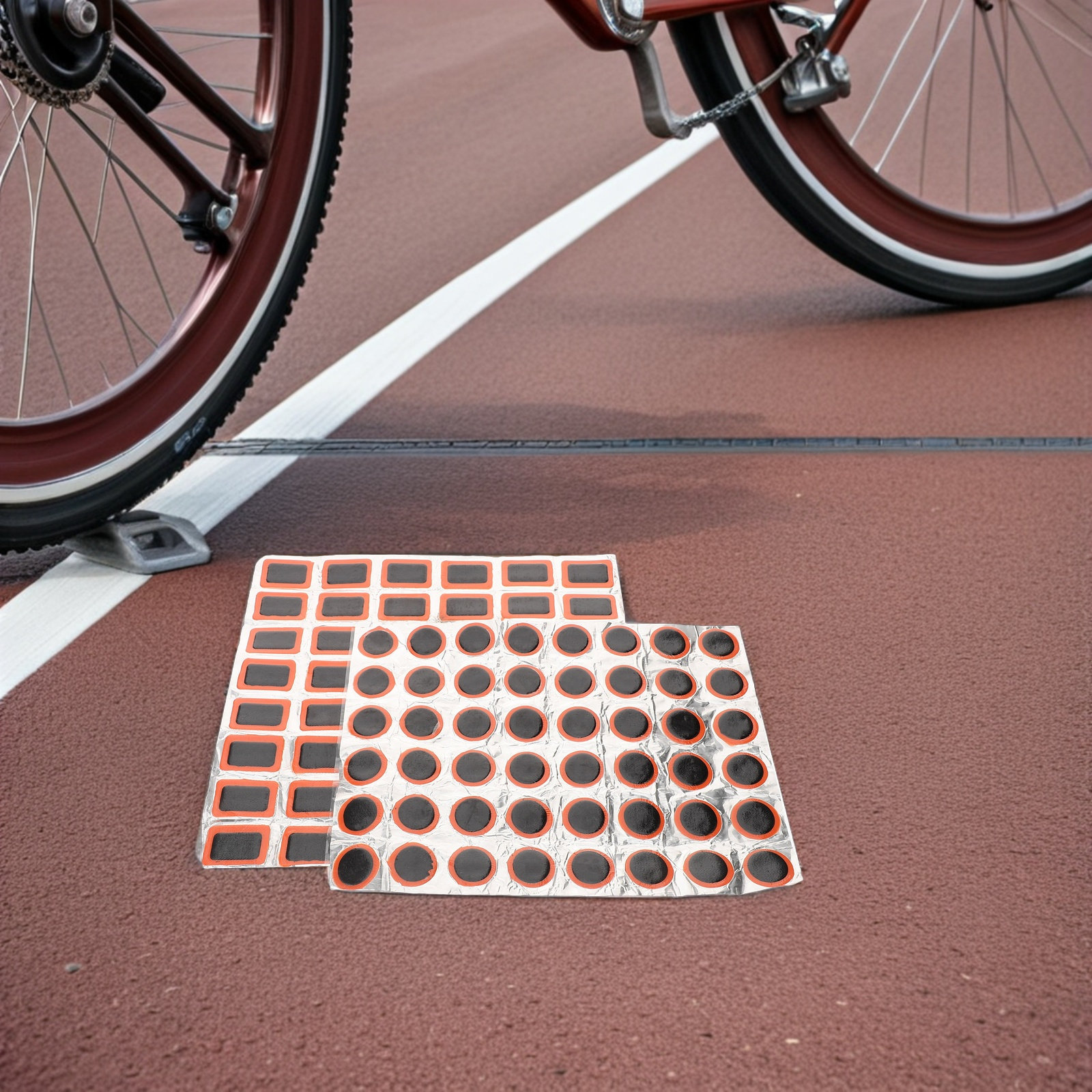 4Pcs Bicycle Tire Patches Kit  - Commuting On Road Bike ulasan dan harga