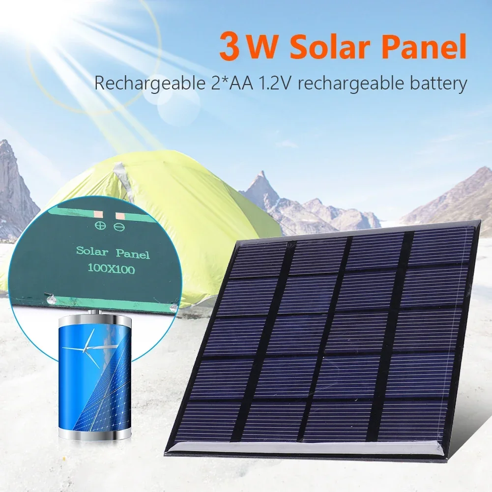 Solar Panel 3W 5V Solar Board  - Usb Charger Dynamo ulasan dan harga