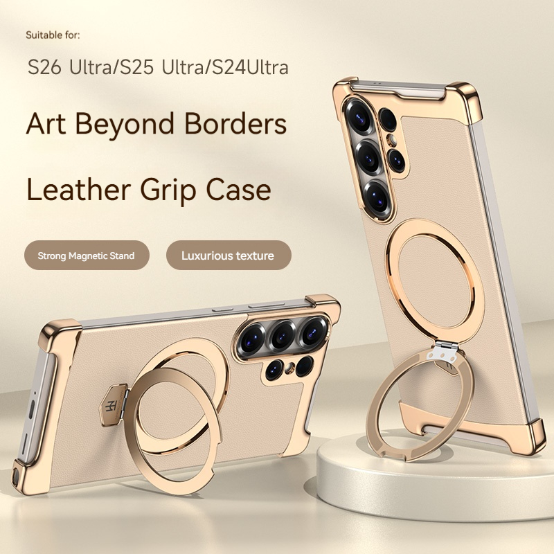 Luxury Leather Frameless Magne - Kickstand Adjustable ulasan dan harga