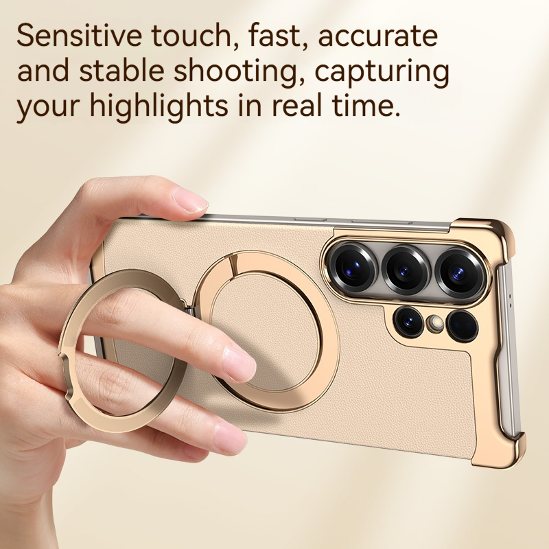 Luxury Leather Frameless Magne - Kickstand Adjustable ulasan dan harga