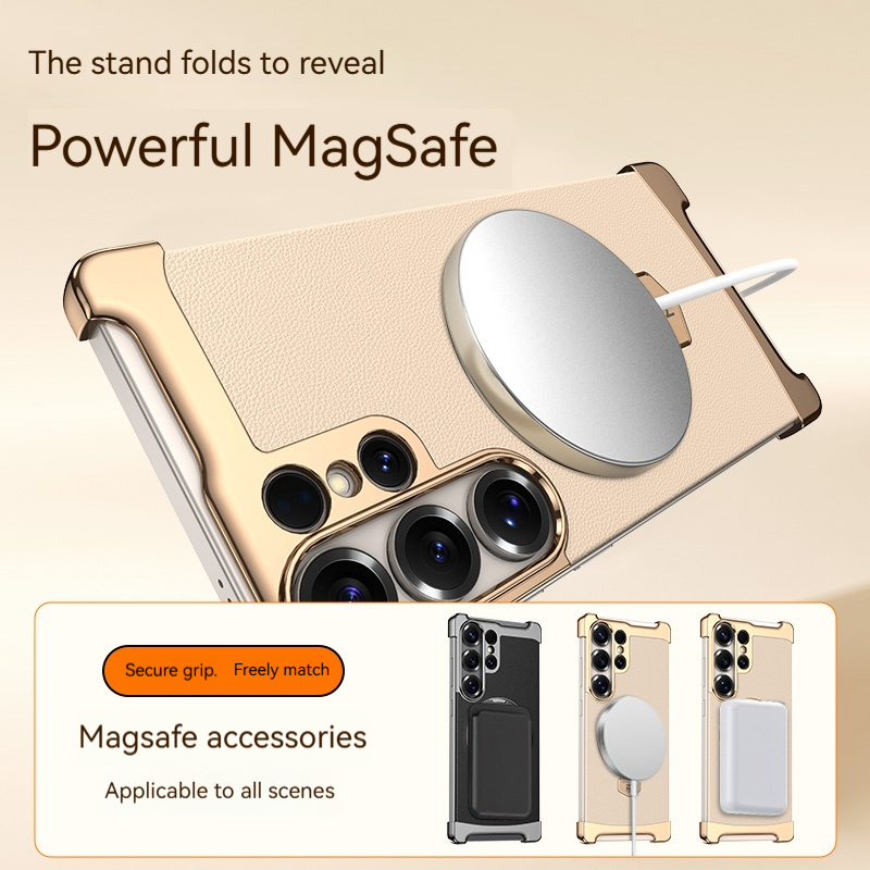 Luxury Leather Frameless Magne - Kickstand Adjustable ulasan dan harga